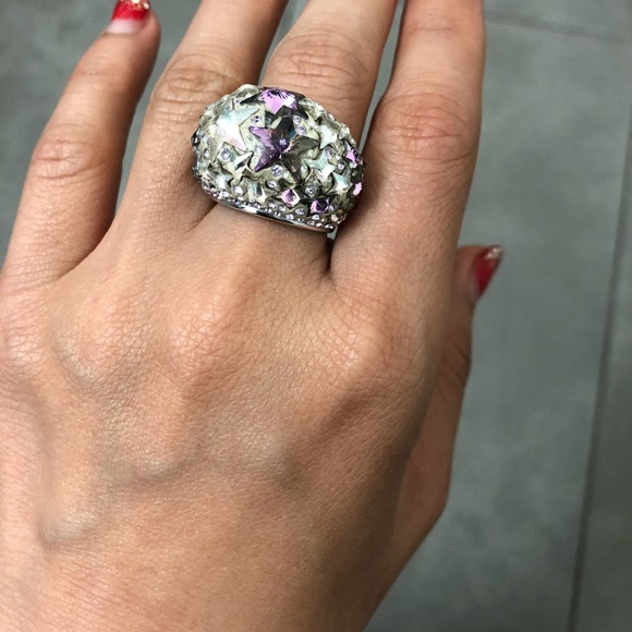 swarovski chunky ring